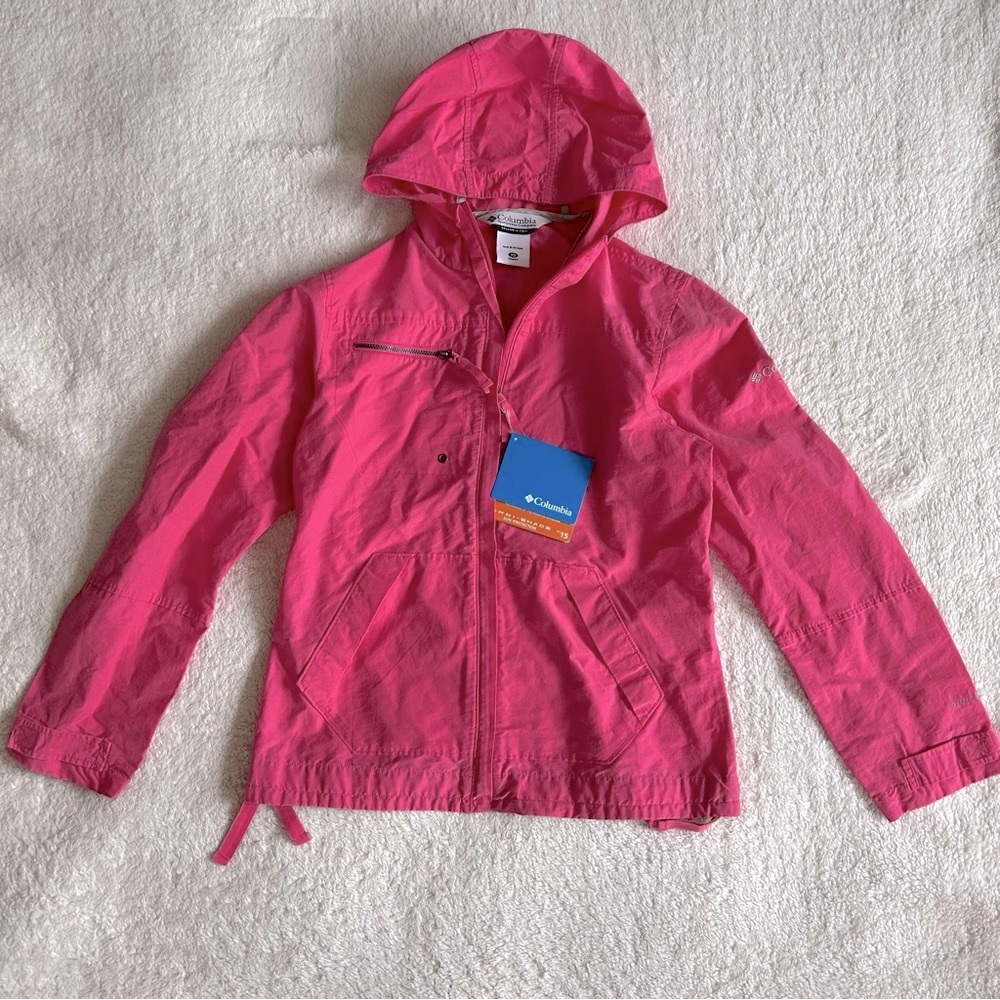 NWT Columbia Light Weight Omni-Shade Sunscreen Jacket Pink XS